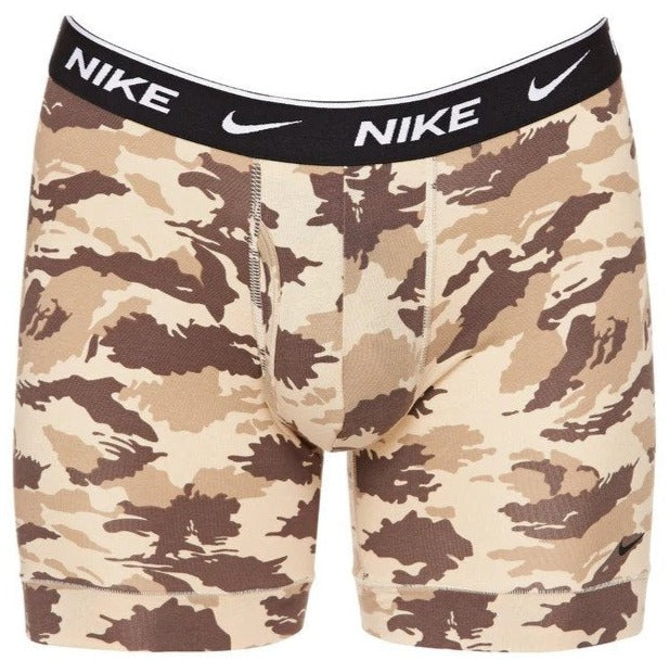 Nike Mens Dri-FIT Essential Cotton Stretch Boxer Briefs 3-Pack - Camo/Black/Khaki