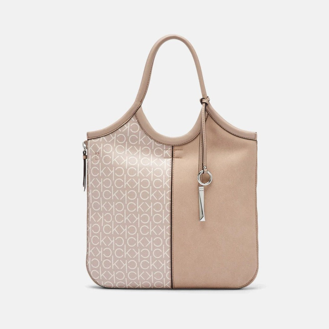 Calvin Klein Gabrianna Slim Tote Bag - Almond Taupe/Goat
