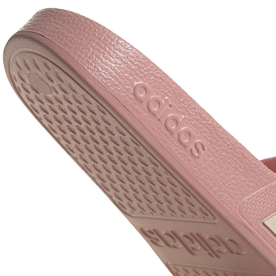 Adidas Women's Adilette Aqua Slides - Mauve/Wonder White