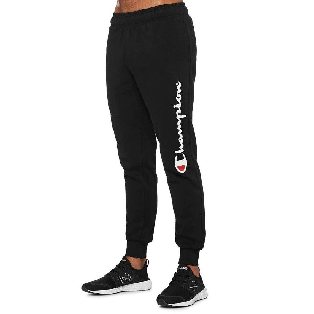 Champion Men's Script Cuff Track Pants - Black