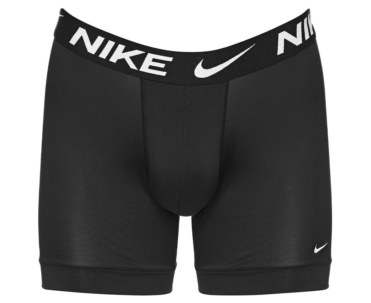 Nike Mens Dri-FIT Essential Micro Boxer Briefs 3-Pack - Black/Blue/Grey