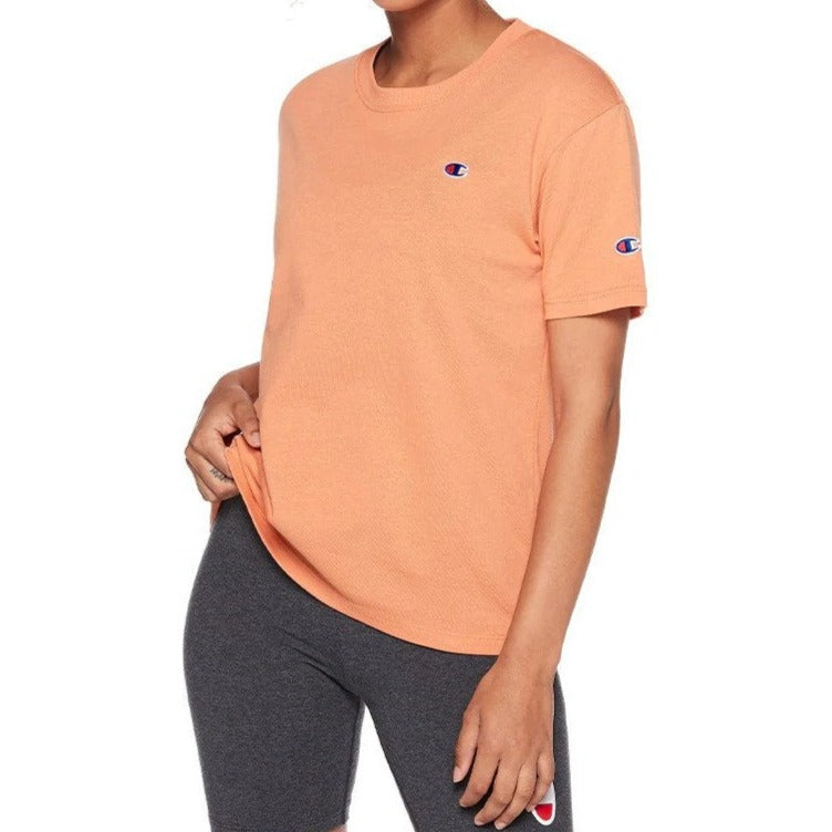 Champion Women's French Jersey C Logo Tee / T-Shirt / Tshirt - Arena Orange
