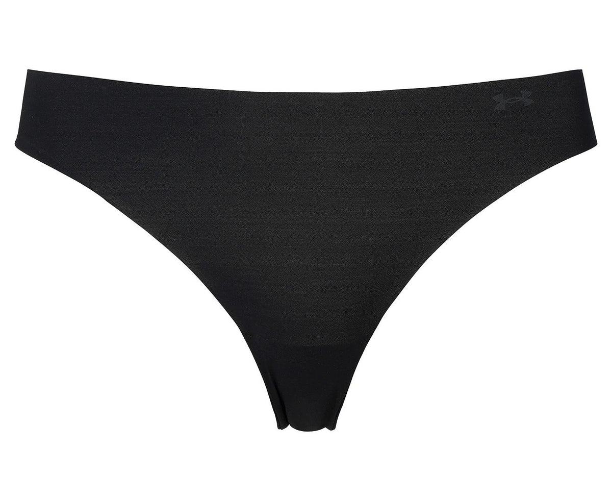 Under Armour Women's UA Pure Stretch Thong 3-Pack - Black/Beige/Graphite