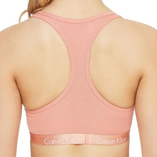 Calvin Klein Women's Motive Cotton Lightly Lined Bralette - Clay