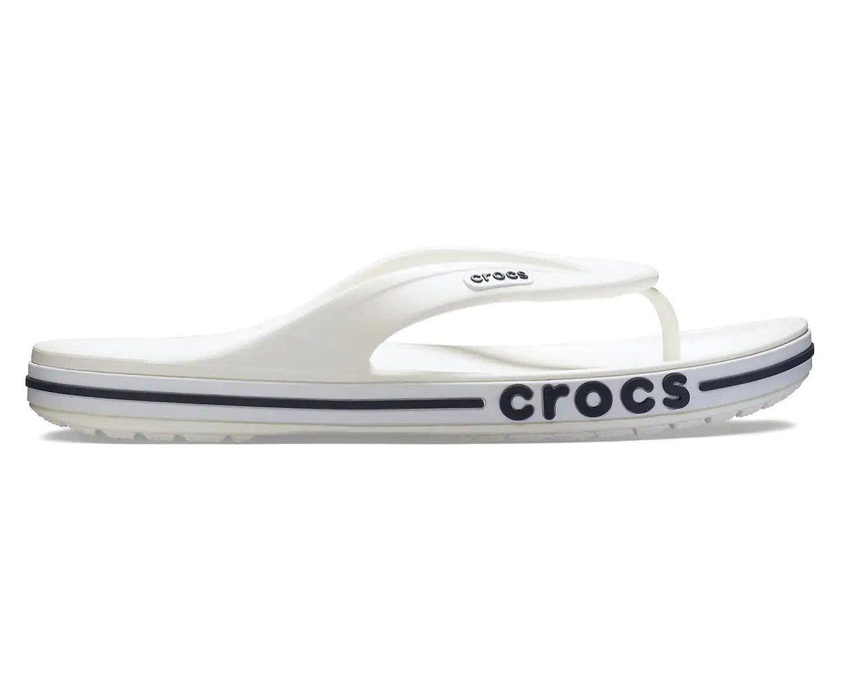 Crocs Men's Bayaband Flip Shoes - White/Navy
