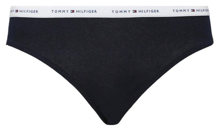 Tommy Hilfiger Women's Classic Logo Basic Bikini Briefs 3-Pack - Grey/Red/Blue