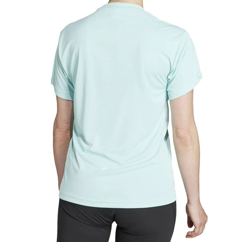 Adidas Women's Run It Brand Love Tee / T-Shirt / Tshirt - Semi Flash Aqua