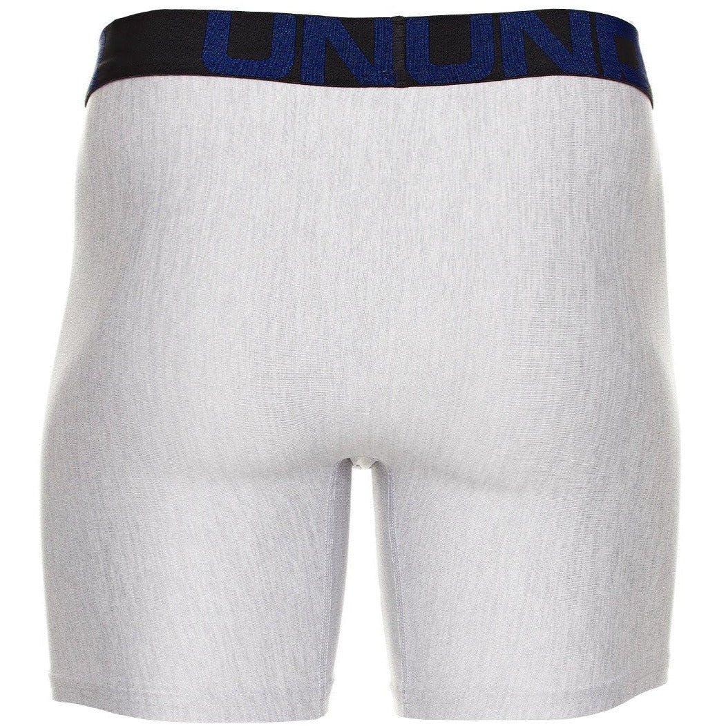 Under Armour Men's Tech 6" Boxer Briefs 2-Pack - Academy/Mod Grey Light Heather