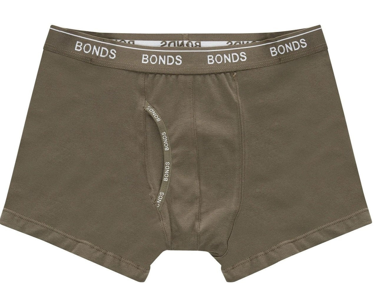 Bonds Boys' Guyfront Trunks 2-Pack - Khaki/Alphabet Multi