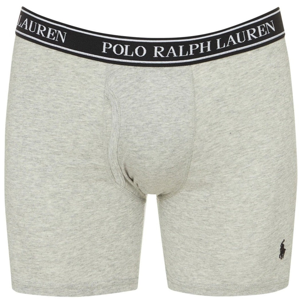 Polo Ralph Lauren Men's Stretch Classic Fit Boxer Briefs 3-Pack - Black/Dark Grey/Grey