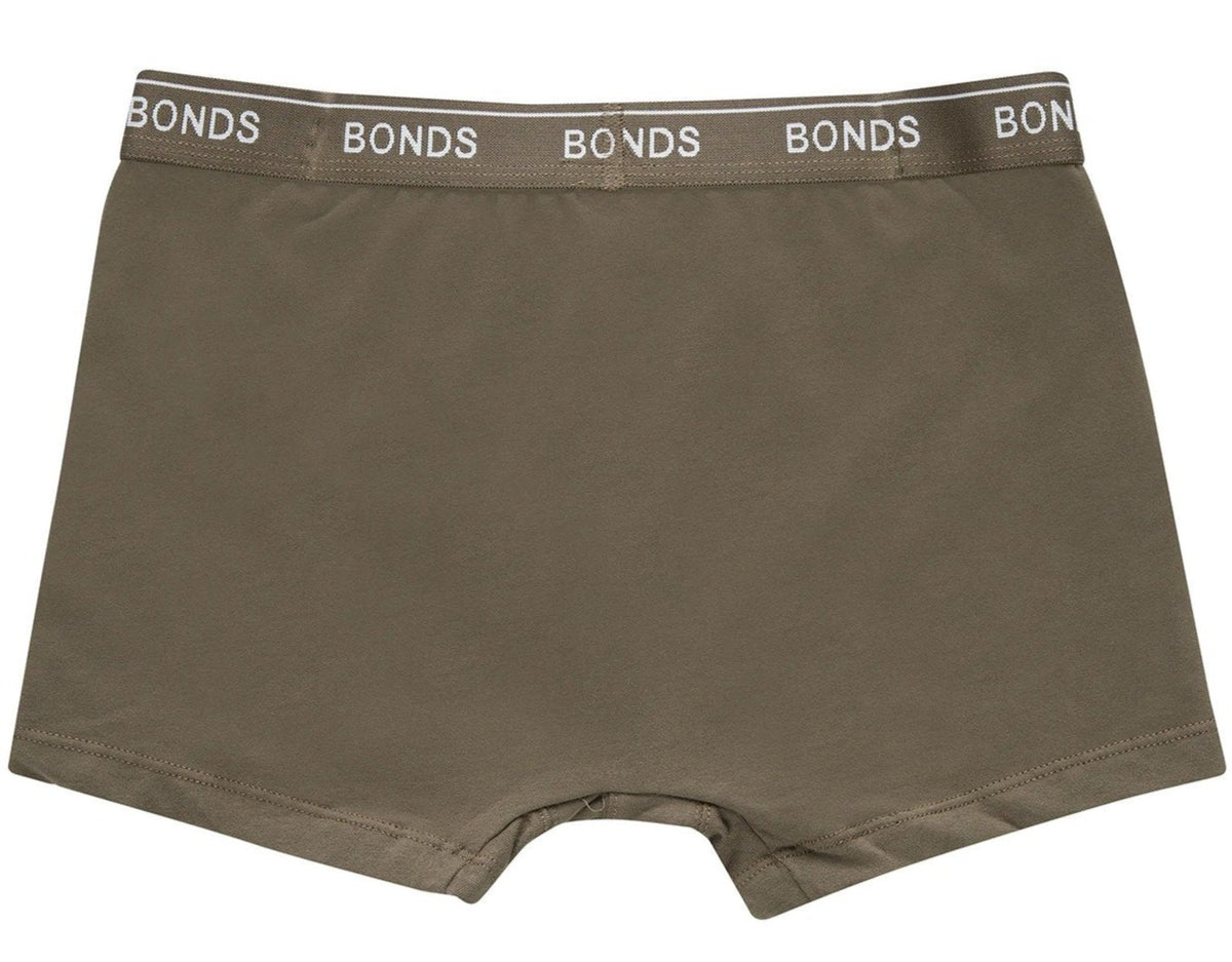 Bonds Boys' Guyfront Trunks 2-Pack - Khaki/Alphabet Multi