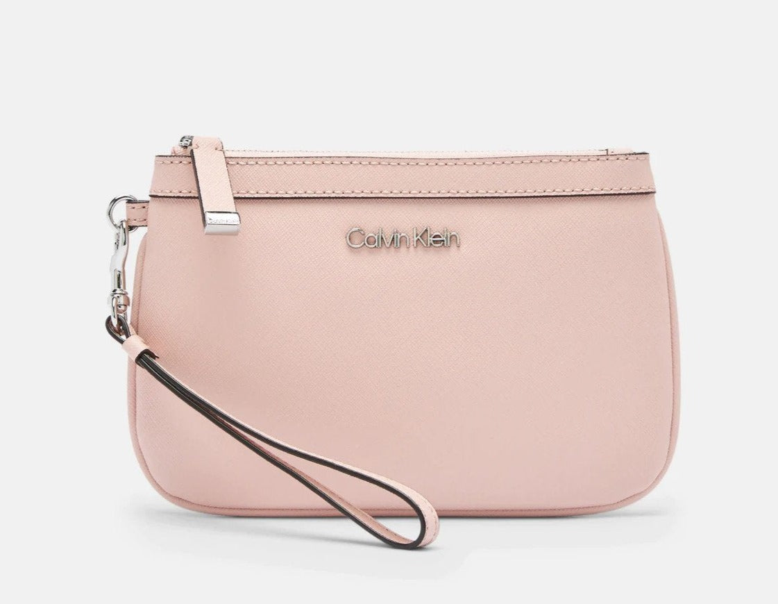 Calvin Klein Hayden Zip Top Wristlet - Rose