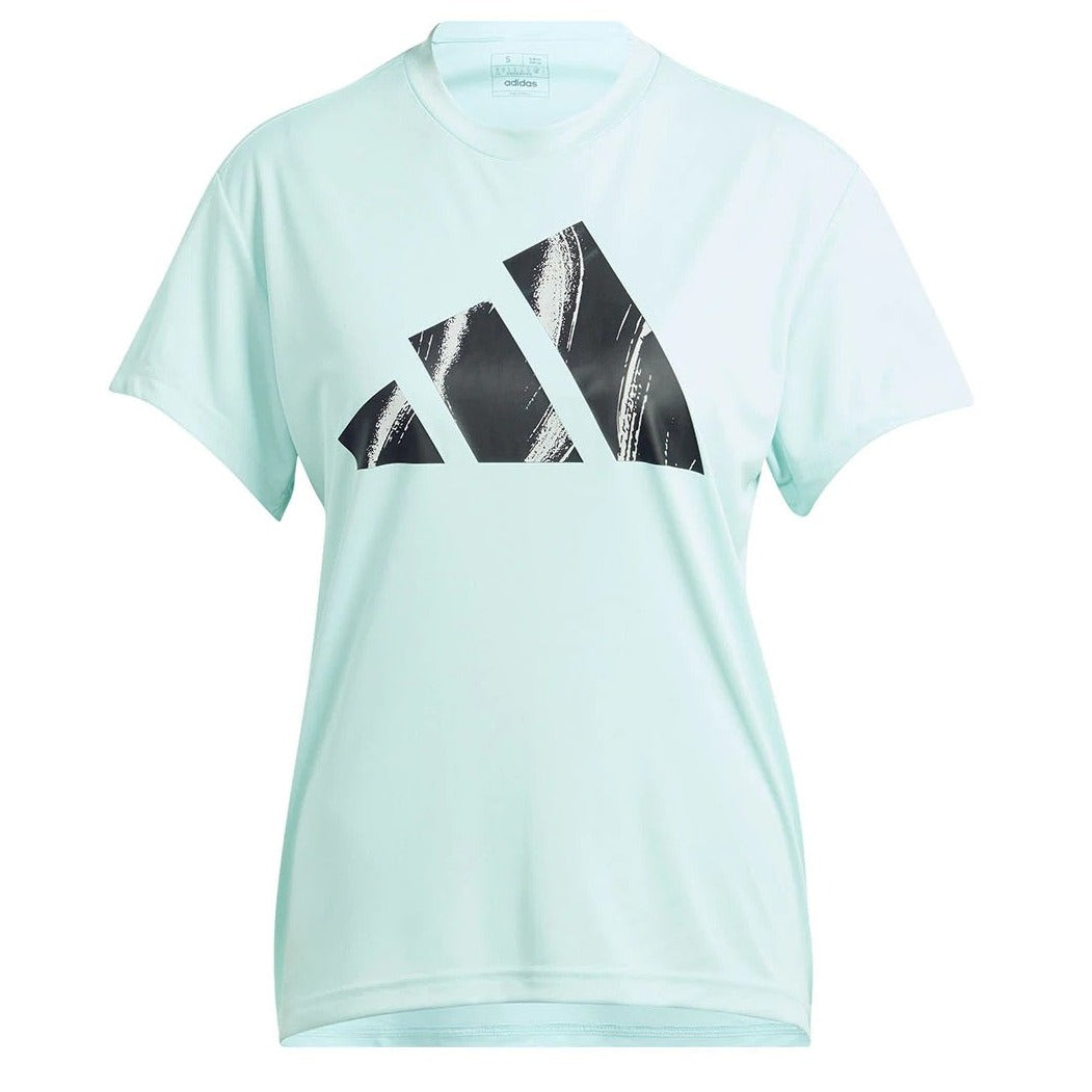 Adidas Women's Run It Brand Love Tee / T-Shirt / Tshirt - Semi Flash Aqua