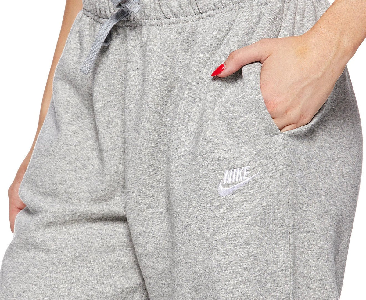 Nike Sportswear Women's Club Fleece Oversized Trackpants / Tracksuit Pants - Dark Grey Heather/White