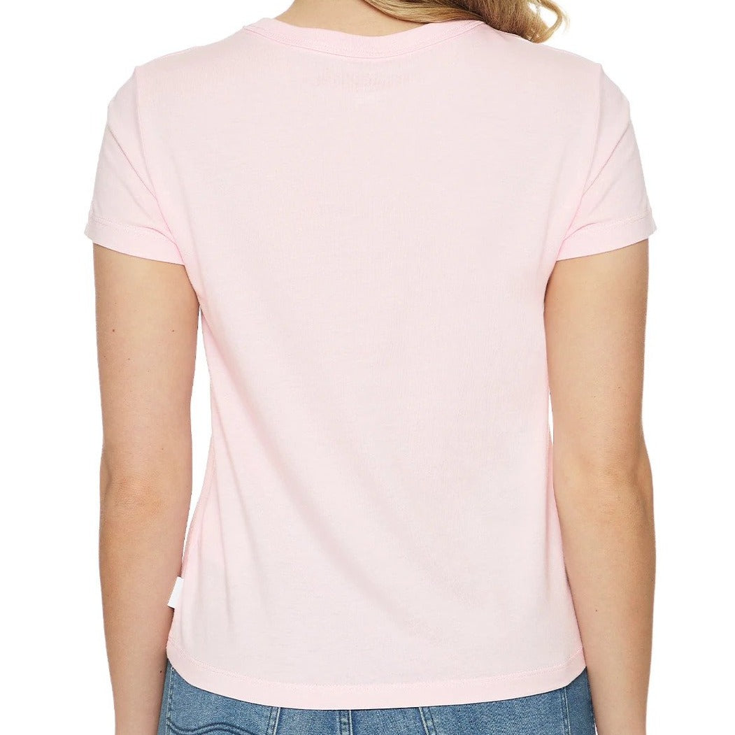 Calvin Klein Jeans Women's Master Jeans Baby Tee / T-Shirt / Tshirt - Shiny Pink