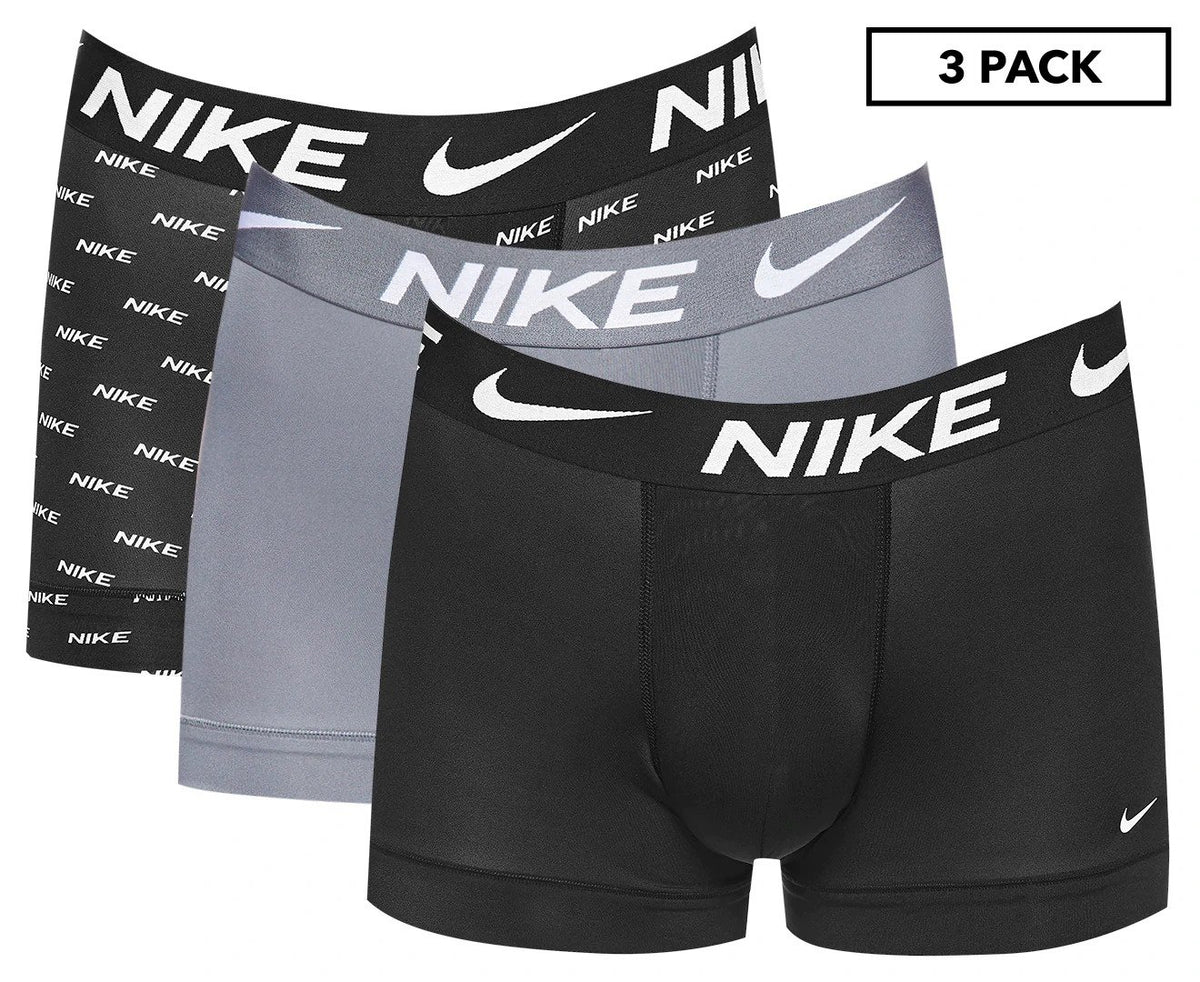Nike Mens Dri-FIT Essential Micro Trunk 3pk - Black/Grey