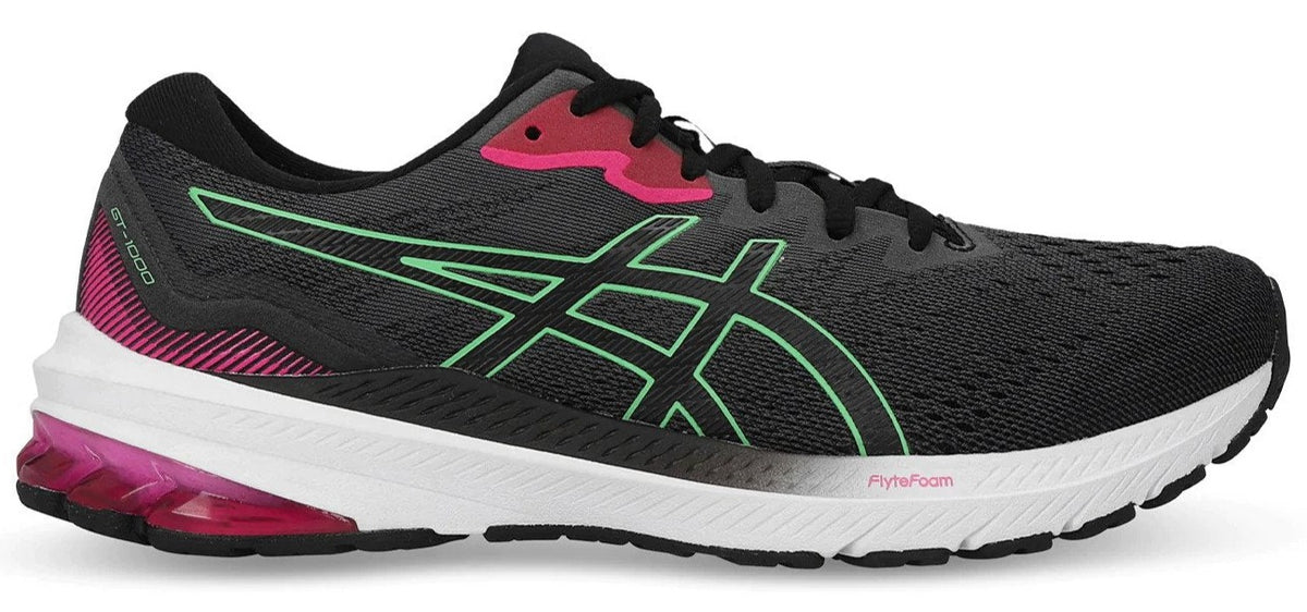 ASICS Women's GT-1000 11 Running Shoes - Black/Tourmaline