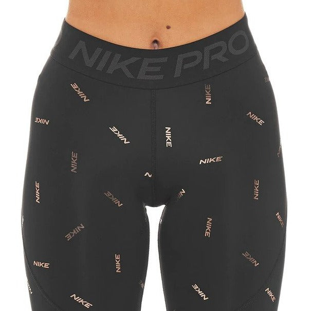 Nike Women's Pro Toss Print Tights / Leggings - Black/Dark Smoke Grey