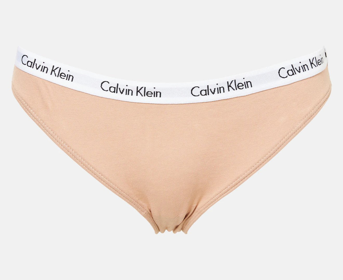 Calvin Klein Women's Carousel Bikini Briefs 3-Pack - Grey Heather/Black/Cedar