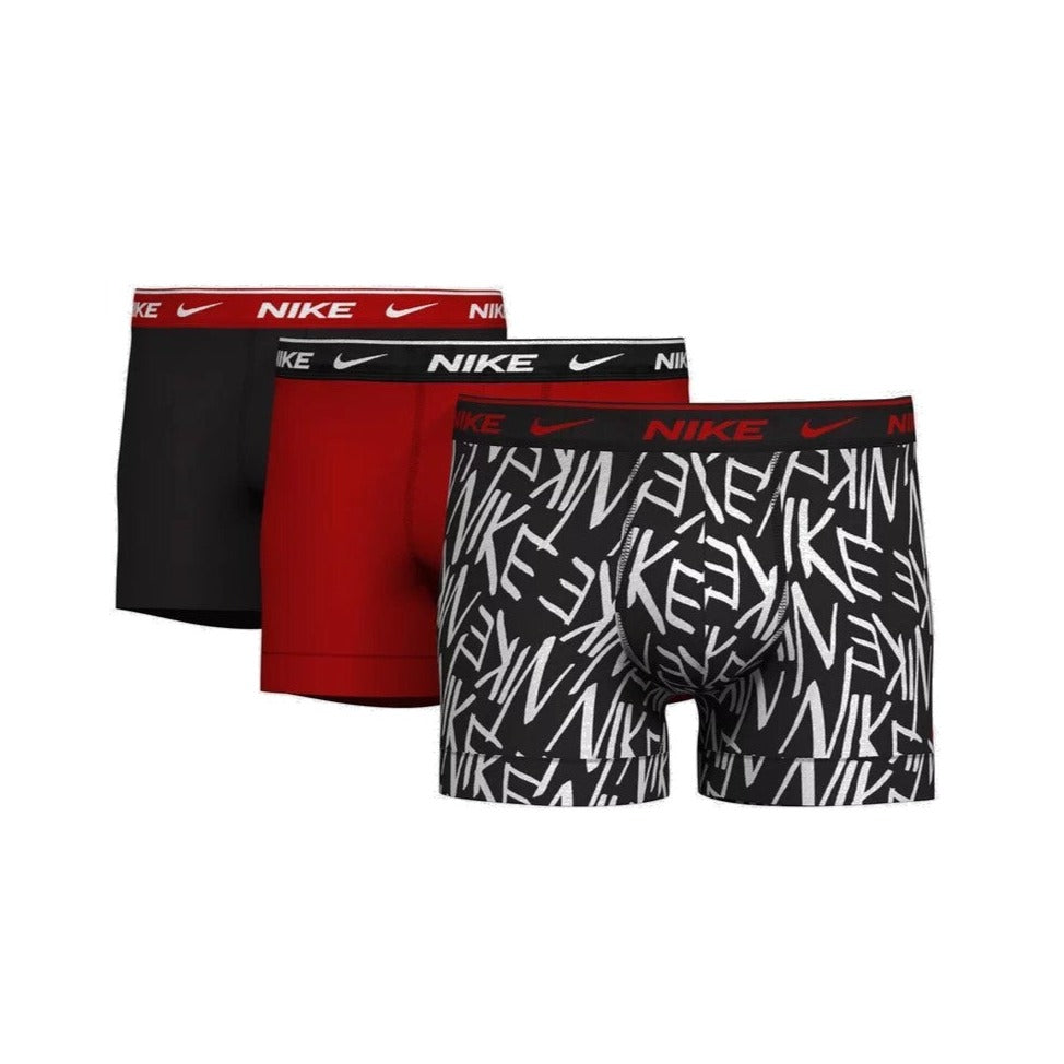 Nike Mens 3-Pack Everyday Cotton Stretch Trunks - Multi