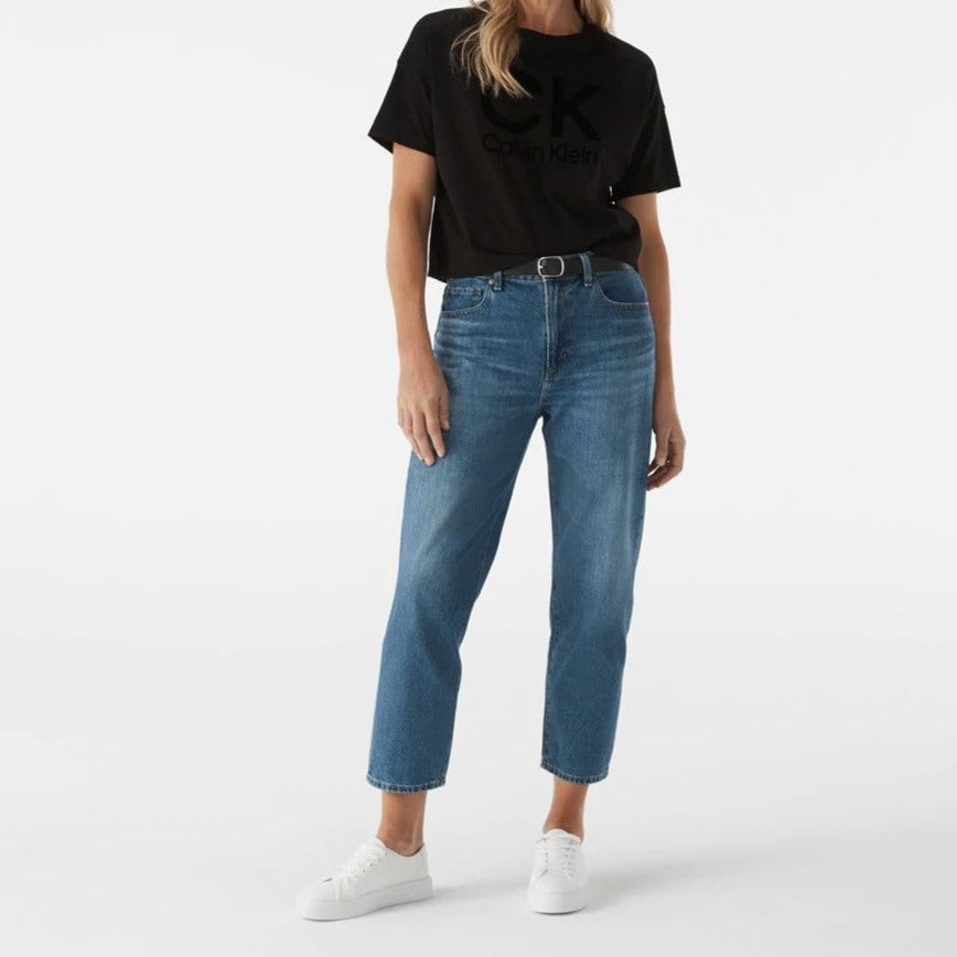 Calvin Klein Performance Women's Stacked Graphic Short Sleeve Tee / T-Shirt / Tshirt - Black