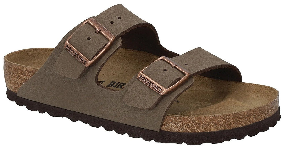 Birkenstock Unisex Arizona Birkibuc Regular Fit Sandals - Mocha