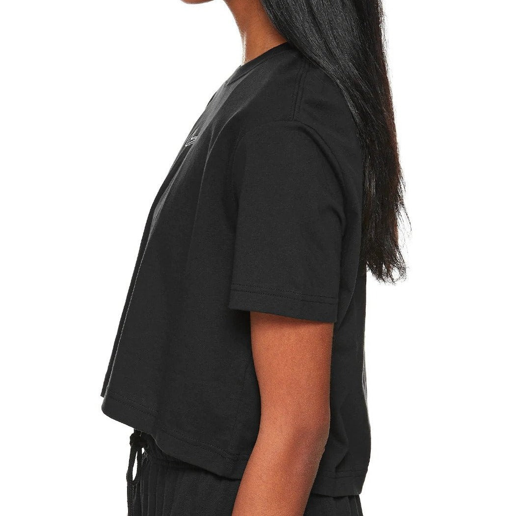 Nike Sportswear Women's Cropped Dance Tee / T-Shirt / Tshirt - Black/White