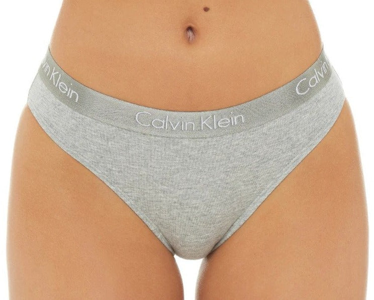 Calvin Klein Women's Motive Cotton Bikini Briefs 3-Pack - Black/Red/Grey Heather