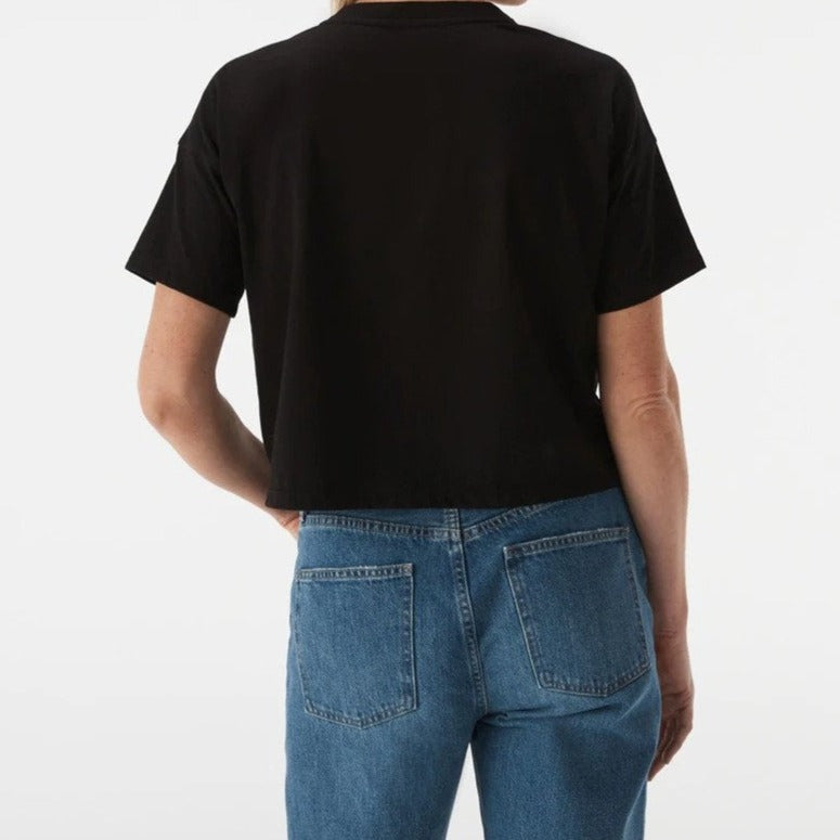 Calvin Klein Performance Women's Stacked Graphic Short Sleeve Tee / T-Shirt / Tshirt - Black