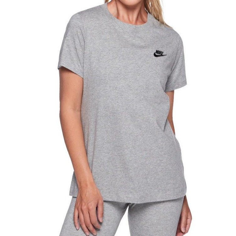 Nike Sportswear Women's Club Tee / T-Shirt / Tshirt - Dark Grey Heather