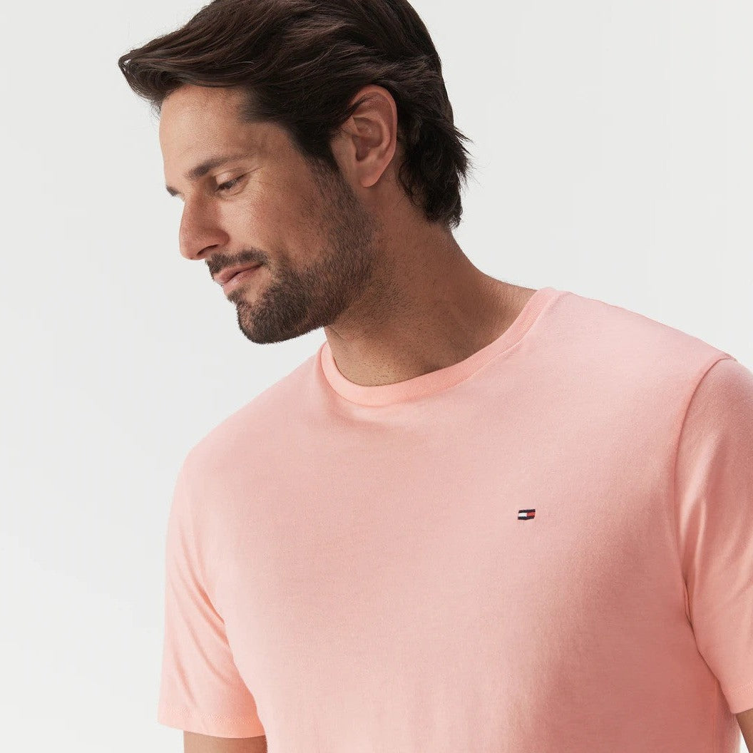 Tommy Hilfiger Men's Nantucket Flag Short Sleeve Tee / T-Shirt / Tshirt - Playful Peach