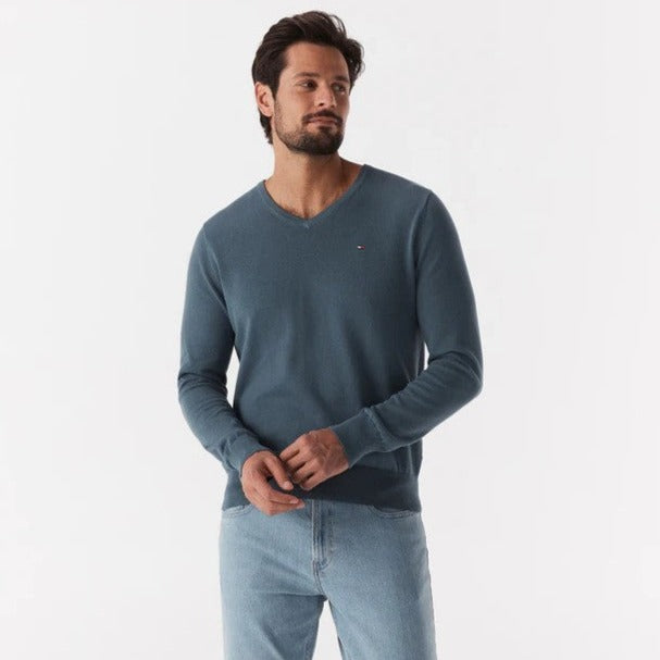 Tommy Hilfiger Men's Pacific V-Neck Sweater - Blue Lake