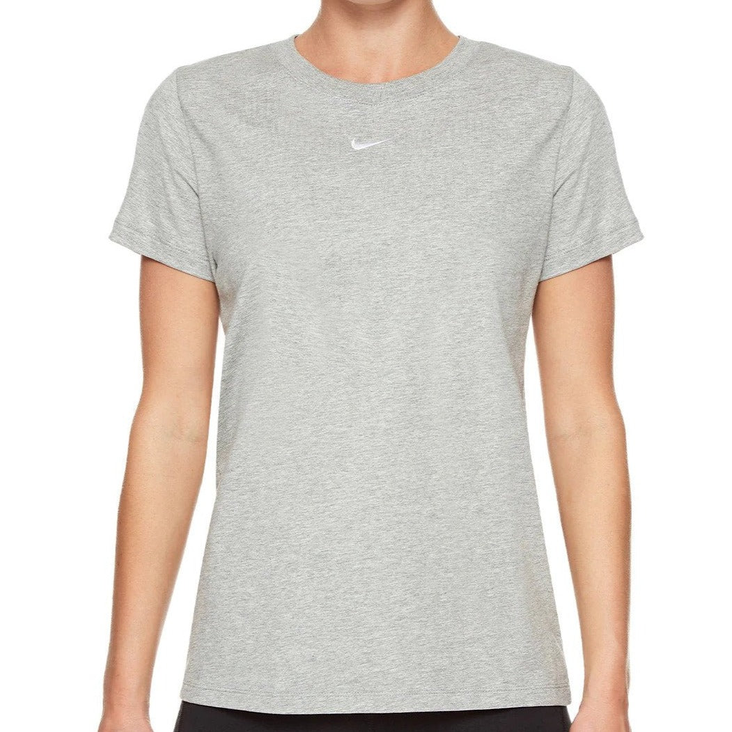Nike Sportswear Women's Essential Crew Neck Tee / T-Shirt / Tshirt - Dark Grey Heather