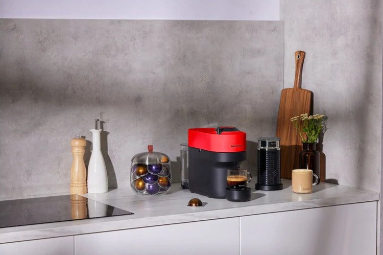 Breville Nespresso Vertuo Pop Coffee Machine 1.1L Bundle - Red BNV150RED4JAN1