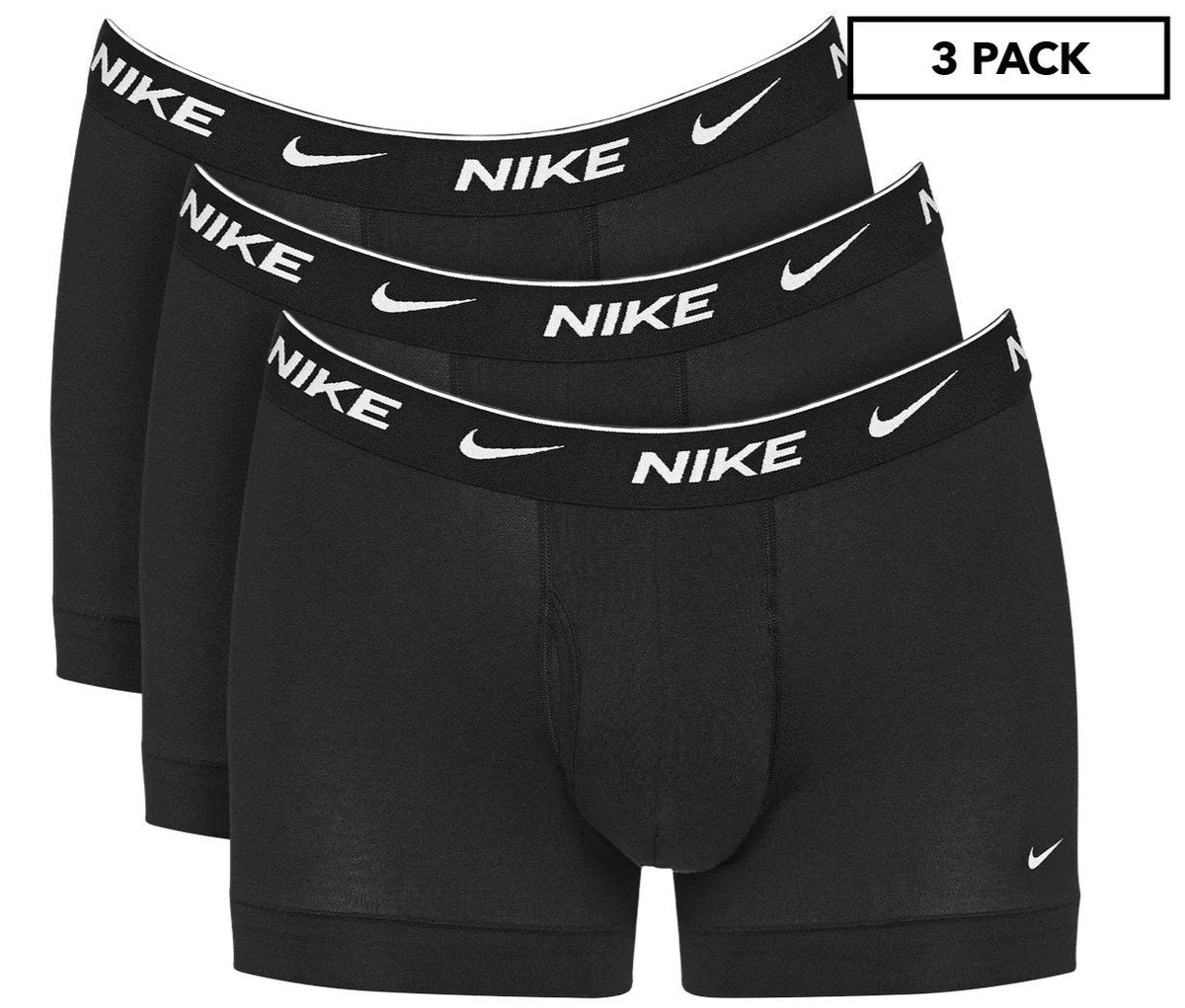 Nike Men's Dri-FIT Essential Cotton Stretch Trunks 3-Pack - Black