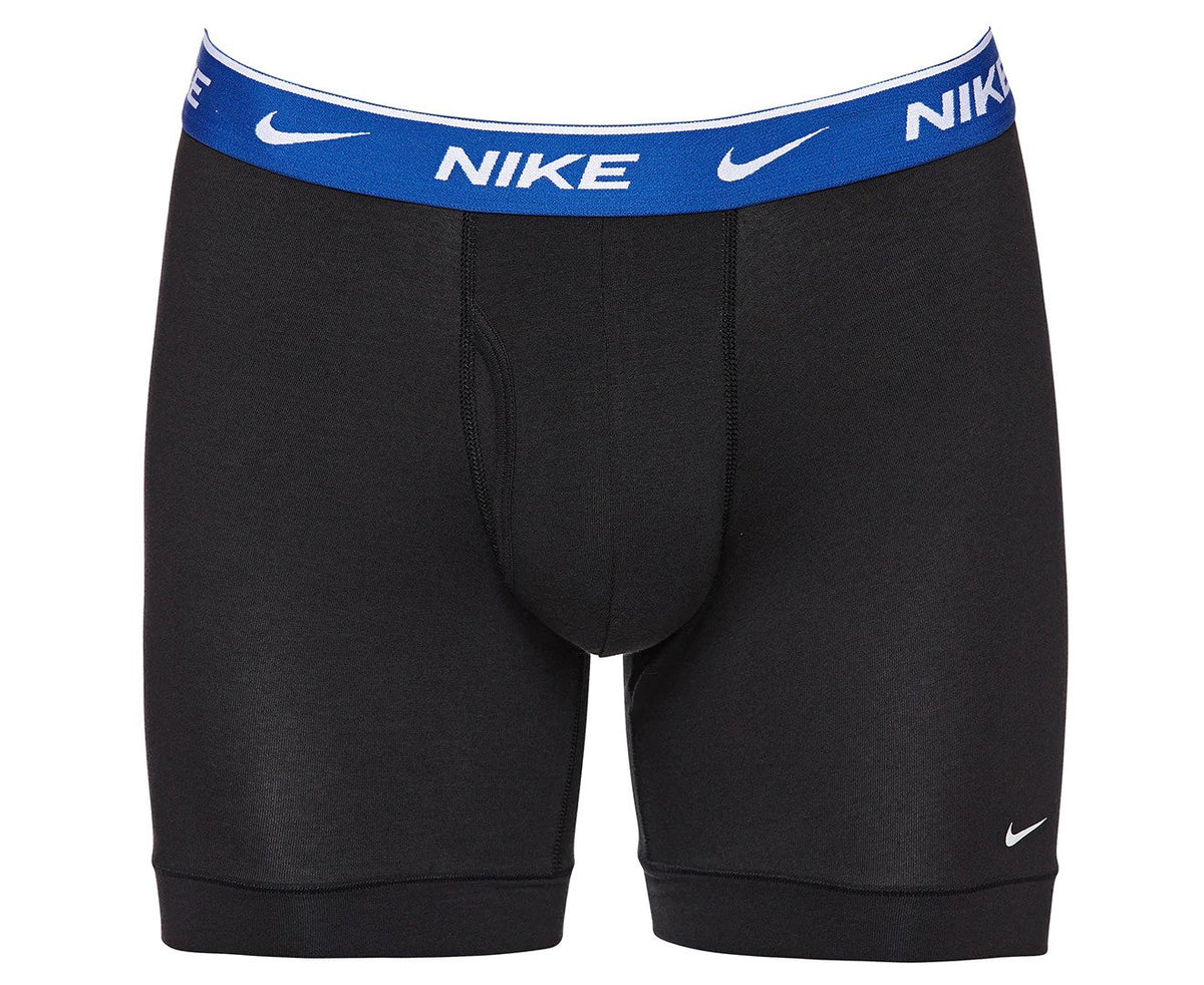 Nike Men's Dri-FIT Essential Cotton Stretch Boxer Brief 3-Pack - Black/Blue/Red