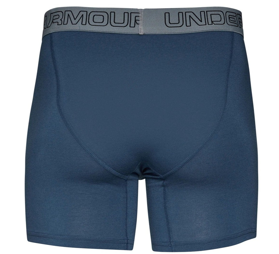 Under Armour Men's UA Charged Cotton 6" Boxerjocks 3-Pack - Tech Blue/Indigo/Steel