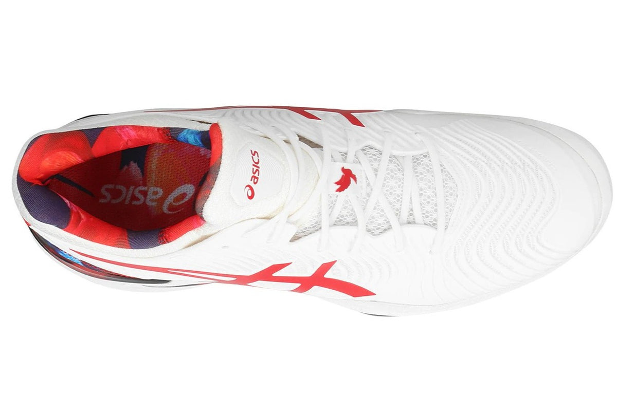 ASICS Men's Court FF Novak Clay L.E. Tennis Shoes - White/Classic Red