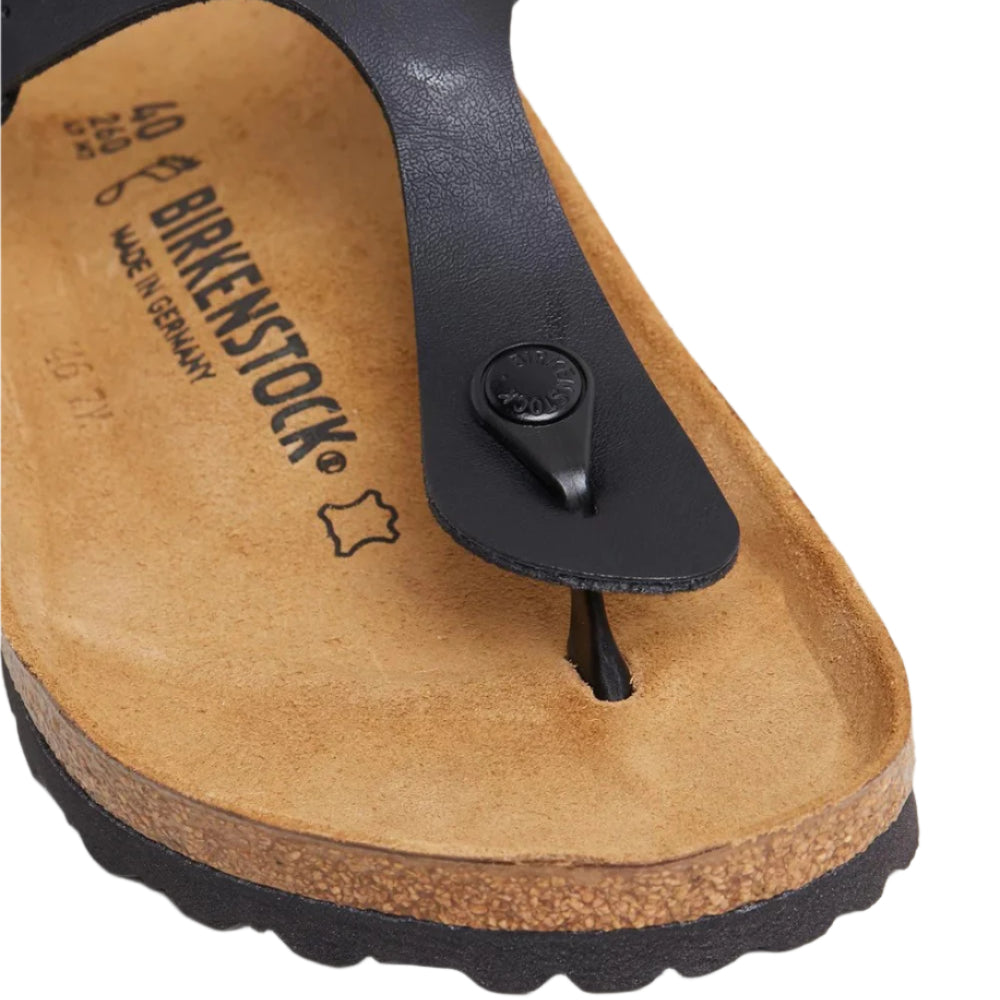 Birkenstock Unisex Regular Fit Gizeh Birko Flor Sandals - Black