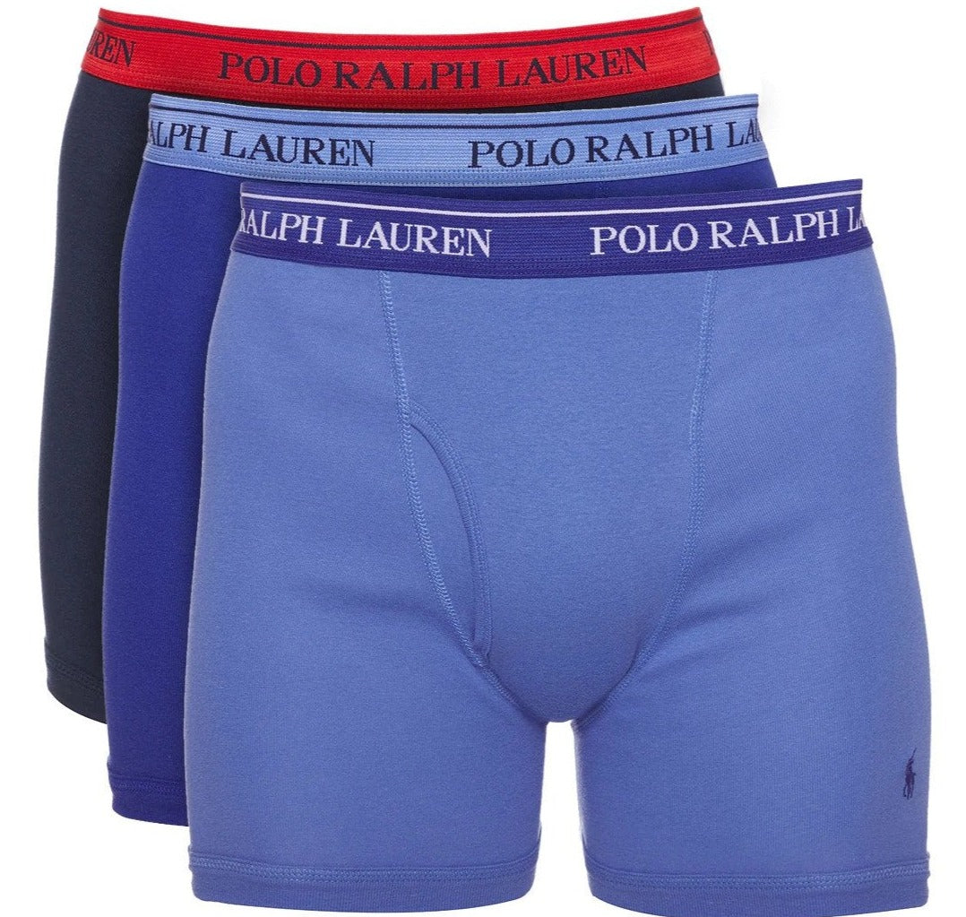 Polo Ralph Lauren Men's Classic Fit Boxer Briefs 3-Pack - Blue/Royal/Navy