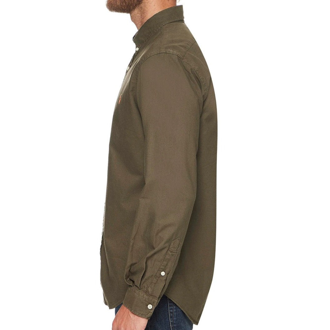 Polo Ralph Lauren Men's Long Sleeve Custom Fit Sport Shirt - Defender Green