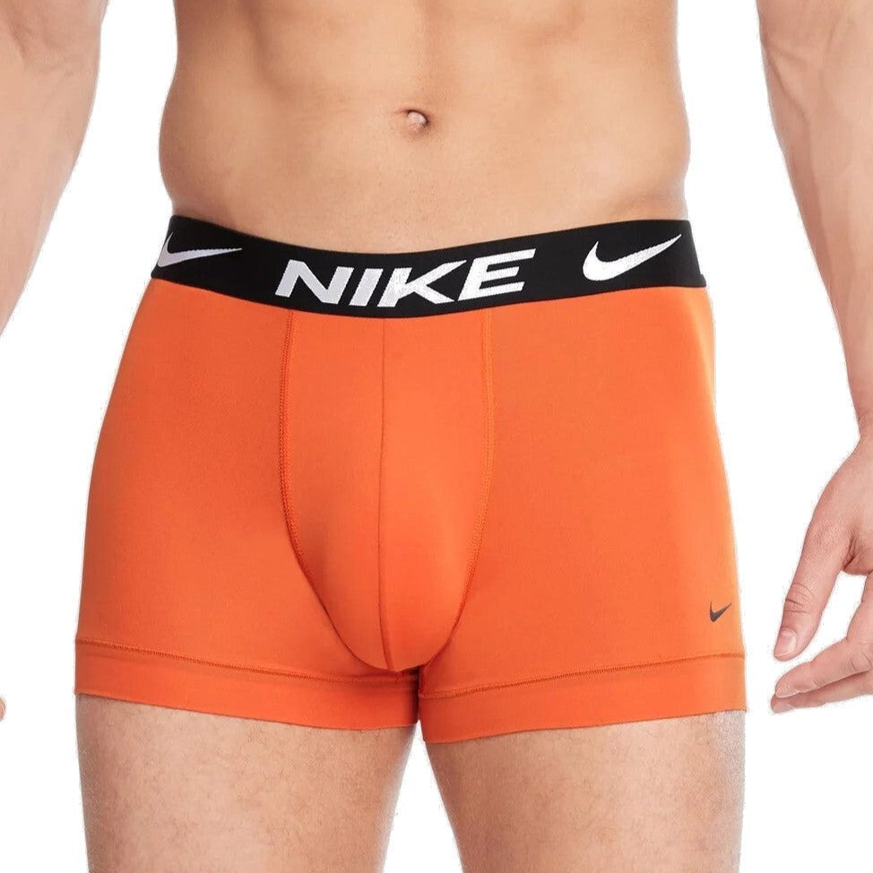 Nike Mens 3-Pack Essential Micro Trunks - Team Orange, Wolf Grey & Black