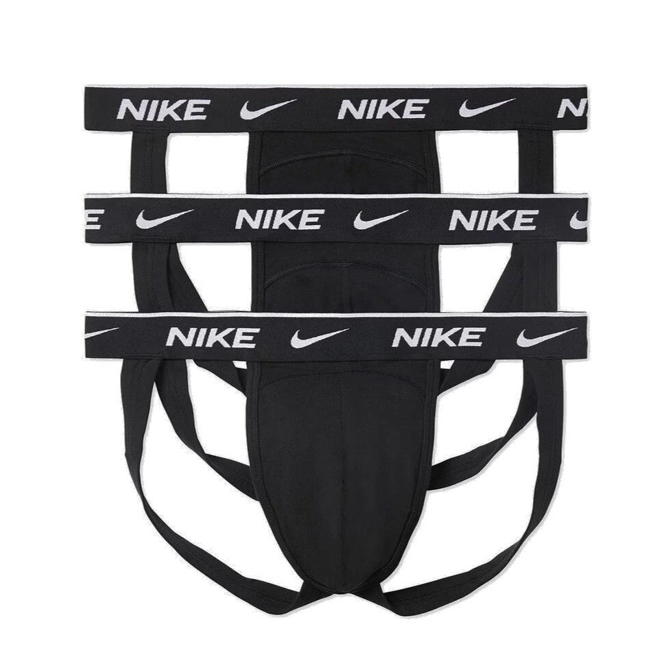Nike Mens Everyday Cotton Stretch Jock Strap 3Pk - Black