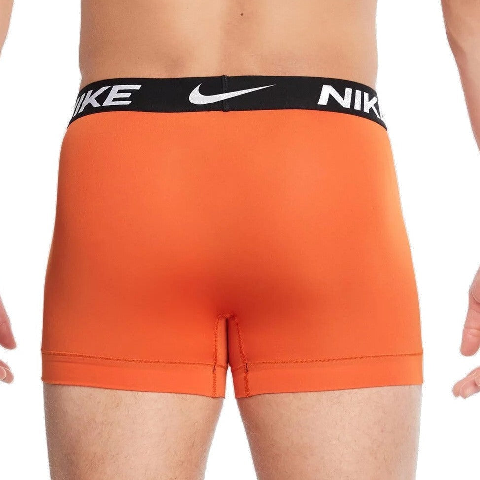 Nike Mens 3-Pack Essential Micro Trunks - Team Orange, Wolf Grey & Black