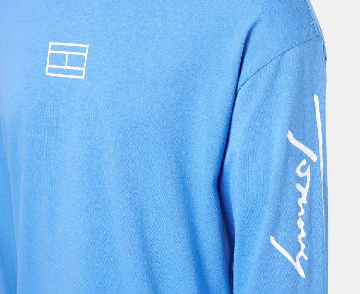 Tommy Hilfiger Men's Legacy Long Sleeve Tee / T-Shirt / Tshirt - Copenhagen Blue