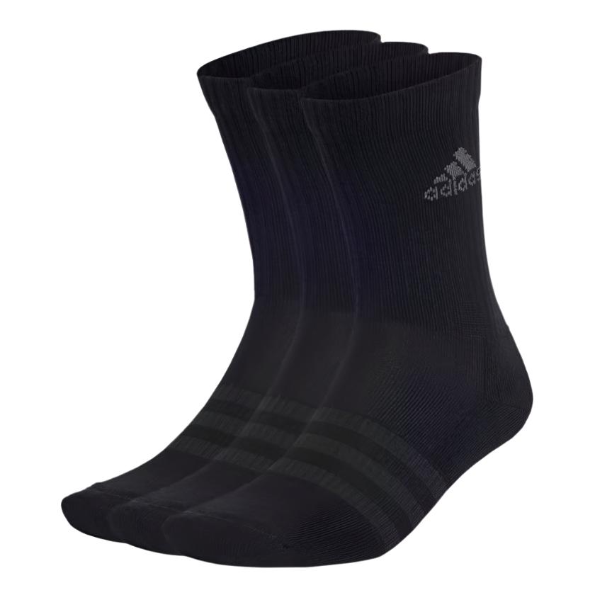 Adidas Unisex Cushioned Crew Sock 3-Pack - Black / Grey