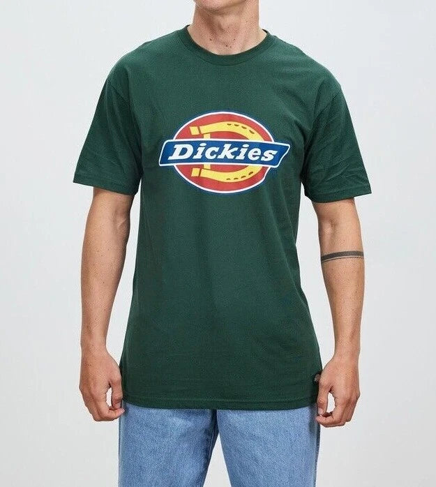 Dickies Men's Short Sleeve Regular Fit Logo Tee T-Shirts - Emerald Green