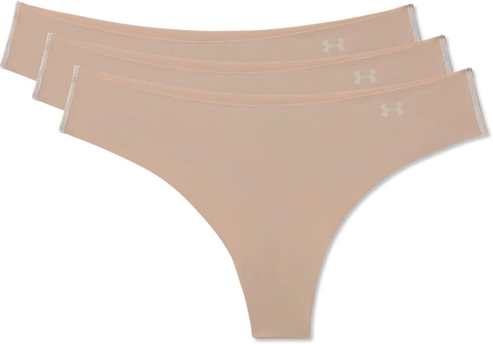 Under Armour Womens Underwear Thongs Underwear 3 Pack - Beige