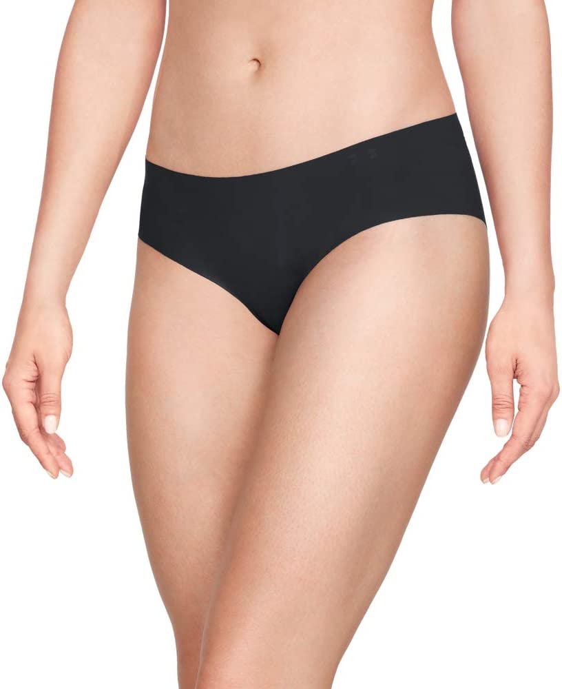Under Armour Womens Pure Stretch Hipster Underwear 3 Pack - Black/Black/Black