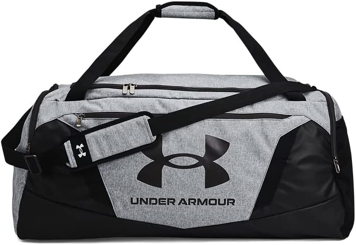 Under Armour Unisex Adult Undeniable 5.0 Duffle , Pitch Gray Medium Heather / Metallic Gold - Medium Size